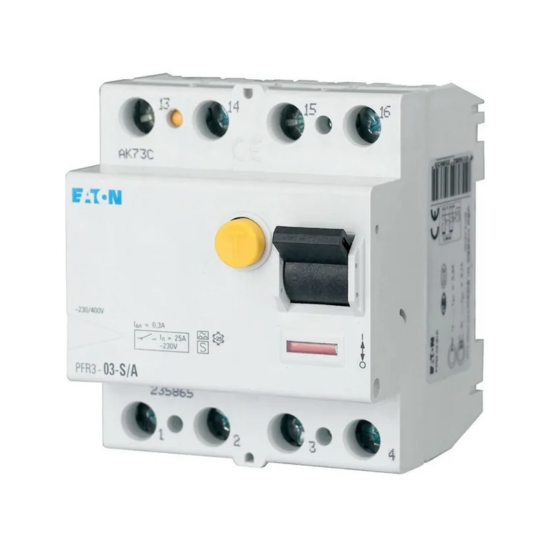 Nyhet Eaton Jordfelsbrytare, 4 polen, Typ A, 25A, 3 mA -25 to 60 °C PFR RoHS conform
