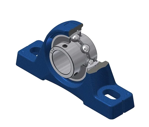 SNR Lagerenhet, 2 Hål Cylindrisk, Gjutjärn, ID 63.5 mm ID, L 260 mm, B 65.1mm Rabatt