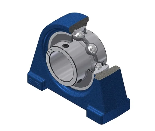 Bästa pris SNR Lagerenhet, 2 Hål Cylindrisk, Gjutjärn, ID 40 mm ID, L 116 mm, B 49.2mm