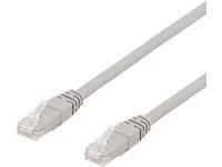 Kabel DELTACO Nätverk UTP Cat6a 1m Grå Kundfavorit
