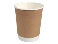 Endast idag Kaffebägare double wall 24cl brun 25/FP
