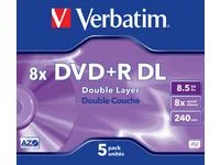 DVD+R VERBATIM 8,5GB Dual Layer 5/FP Säker betalning