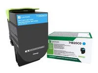 risnedsättning Toner LEXMARK 71B20C0 Cyan