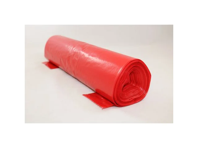Plastsäck optisk 70L 45my röd 25/RL Beställ idag