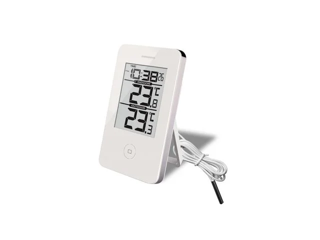 Termometer TF Inne/Ute Digital + Klocka Kundfavorit