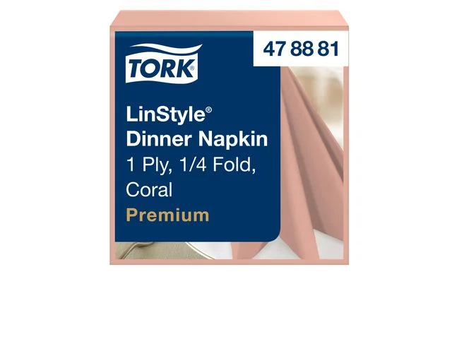 Erbjudandepris Servett TORK LinStyle coral39x39cm 50/fp