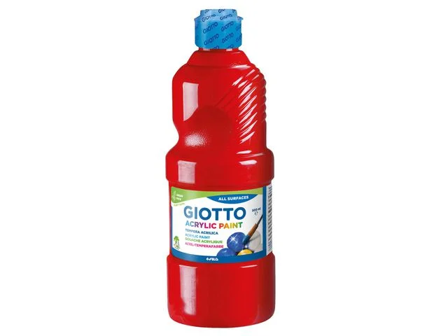 Endast denna vecka Akrylfärg Giotto 500 ml röd