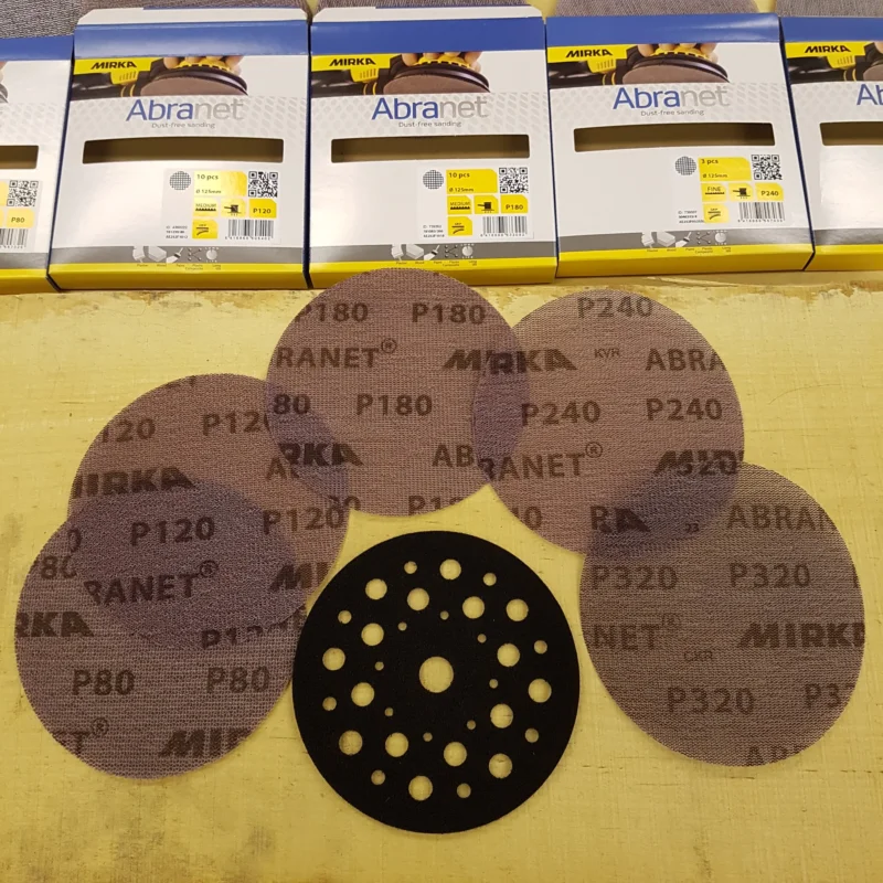 Abranet startkit 125mm Pad Saver och 5 st slipnät 80, 120, 180, 240 och 320 Nedsatt pris