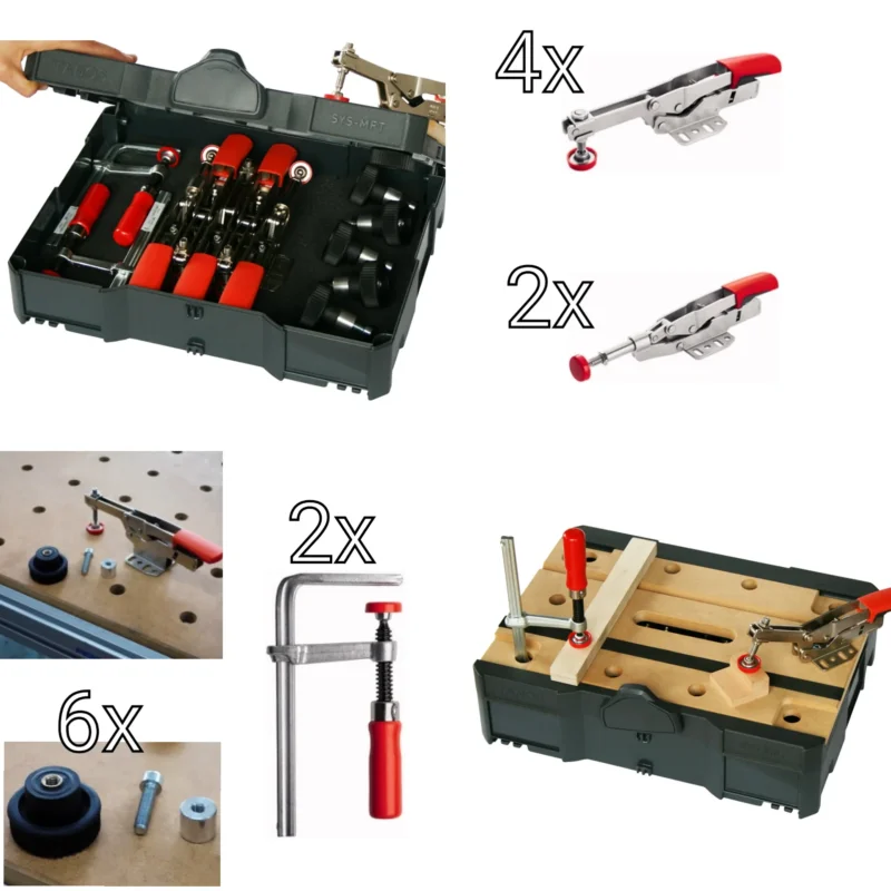 Utförsäljning Bessey STC MFT systainer med tvingar och snabbspännare