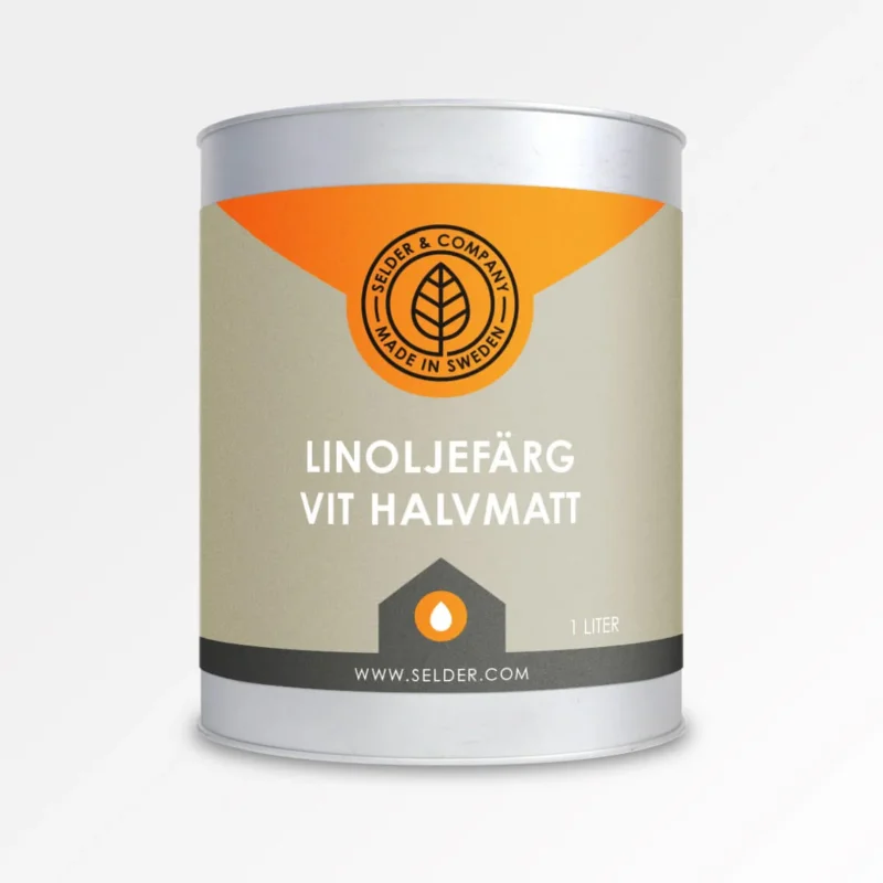 Bästa pris Linoljefärg Selder and Company vit halvmatt