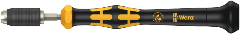 Wera 1460 Kraftform Micro ESD förinställd, inställbar momentskruvmejsel (0,02–0,11 Nm) med snabbfäste Kundfavorit