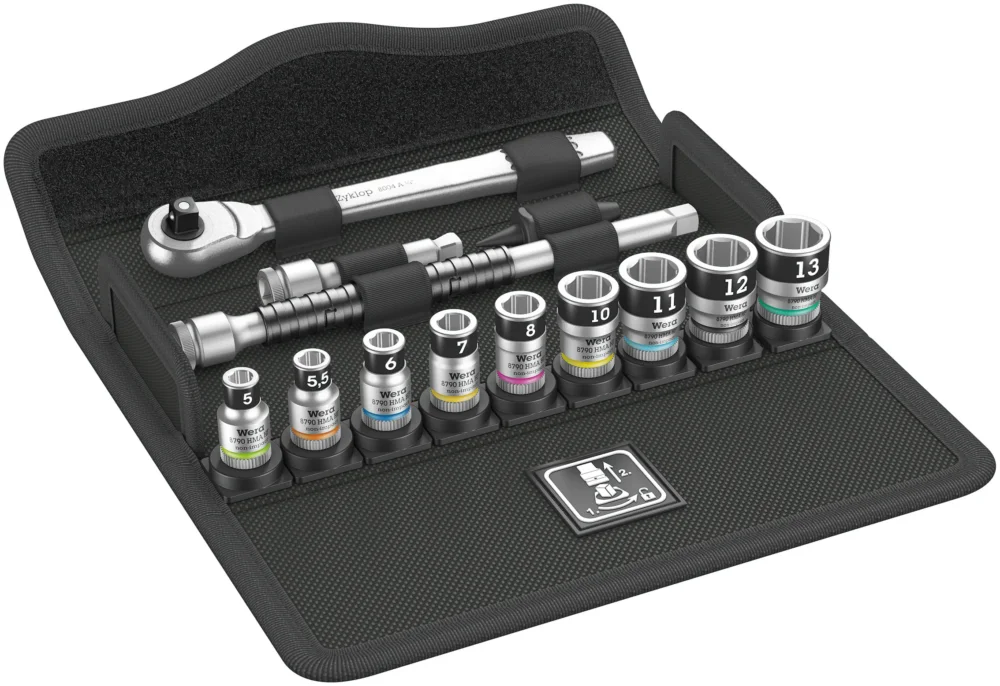 Snabb frakt Hylsnyckelsats 1/4" Zyklop Metal HF