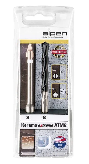 Alpen Keramo Extreme- Profi Beton, set med 2 st borrar. 5.0- 10.0 mm risnedsättning