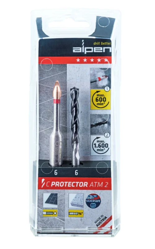 Kundfavorit Alpen C Protector ATM 2, Set med 1st C protector och 1st Profi Beton - Ø5,0 mm-10,0 mm