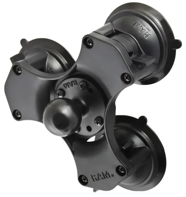 RAM TRIPLE SUCTION CUP BASE W/ 1.5 INCH BALLRAP-365-224-1U Snabb leverans