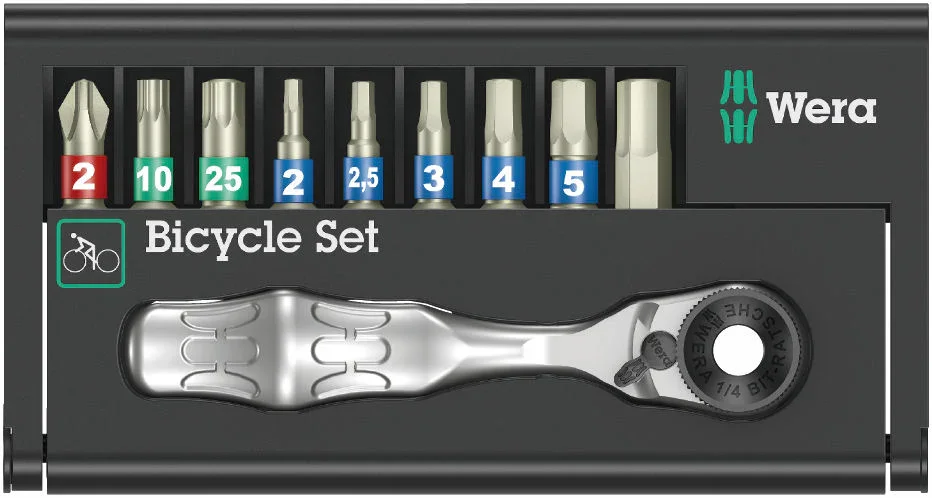 Wera Cykelset 9 Zyklop mini spärrhandtag sats 10 delar Nedsatt pris