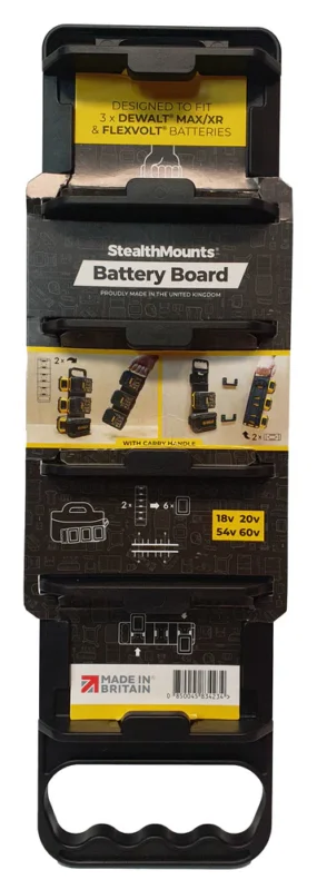 StealthMounts Dewalt Battery Board with Handle Endast idag