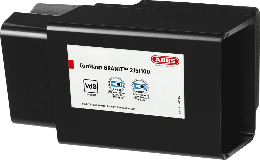 Endast denna vecka ABUS Containerlås ConHasp 215/100 inkl. Hänglås 83/80, HB100, u/Oval cylinder