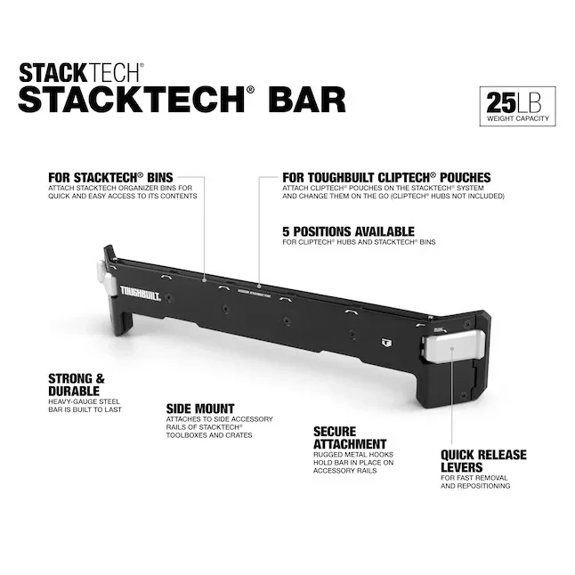 Endast denna vecka Toughbuilt StackTech Bar ClipTech compatible TB-B1-A-30
