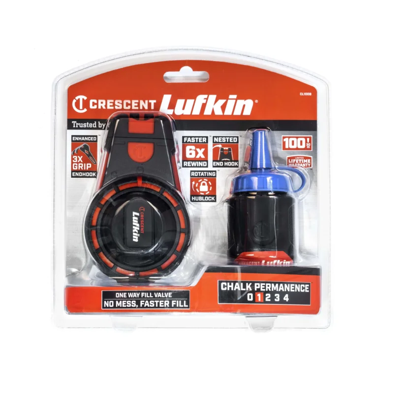 Crescent Lufkin Compact Chalk & Reel 30m/100ft with Blue Chalk Snabb frakt