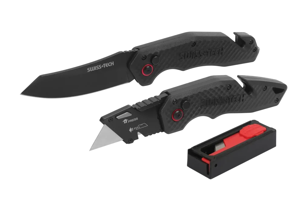 Begränsat antal Swisstech Fällkniv och Utility Trapezkniv - ST001053