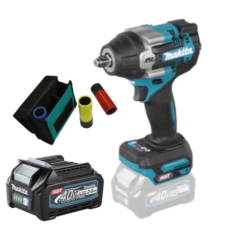 Fri frakt Makita Mutterdragare XGT 40V - TW007GZ +2Ah batteri + 17/19/21 krafthylsor Kampanj