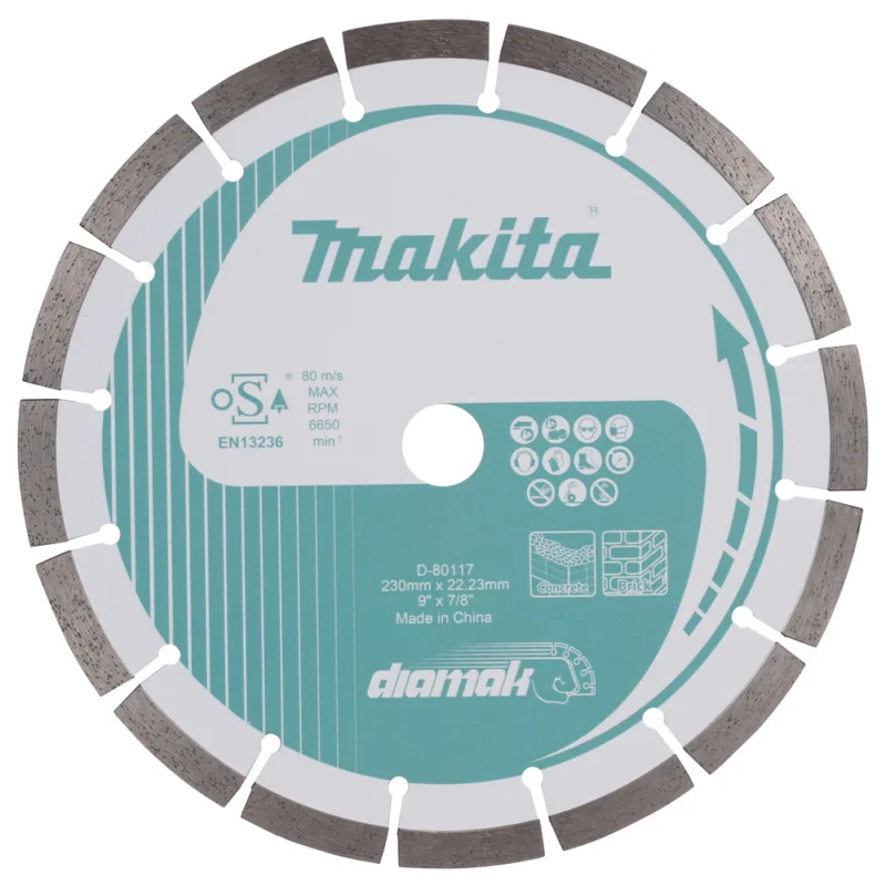 Makita Diamantklinga 230x22,23 mm D-80117 till Slipmaskiner och kapmaskiner Beställ nu