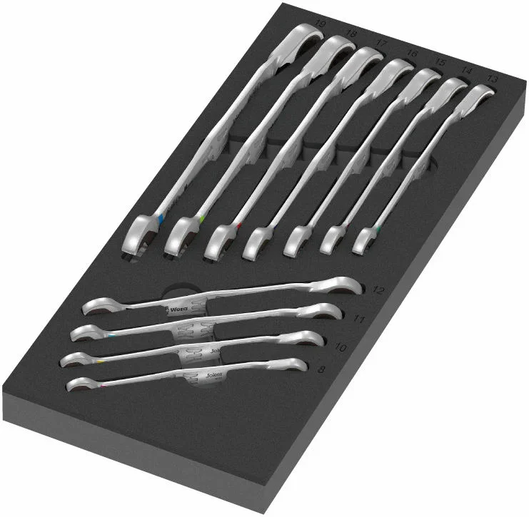 9733 Skumgummiinsats 6001 Joker Switch sats 1, 11 delar till Wera 9700 Tool Rebel-verktstadsvagn Nyhet