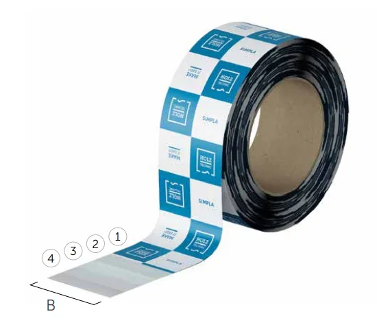 SIMPLA50XL SIMPLA Byggtejp 50mm 50m STOR RULLE Rabatt