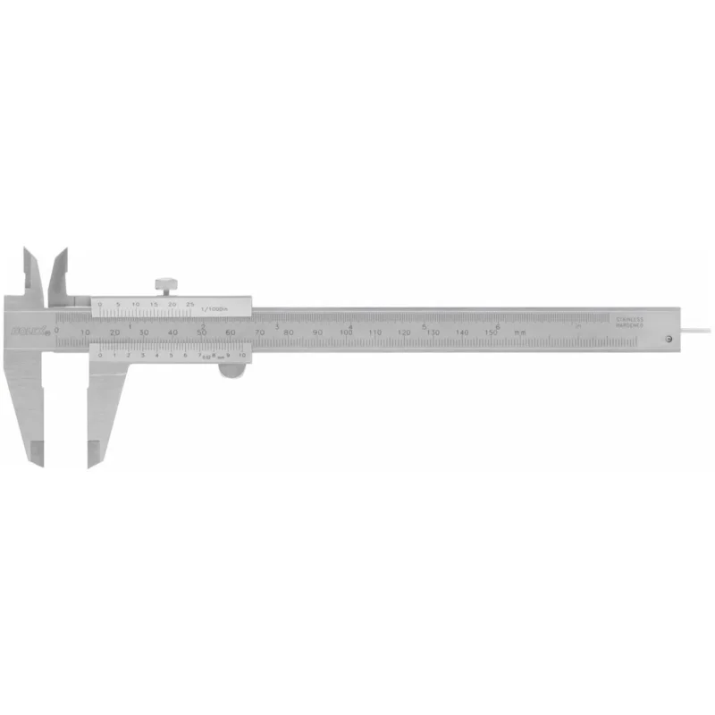 Skjutmått nonie 1/50 med runt djupmått 150 mm Outlet