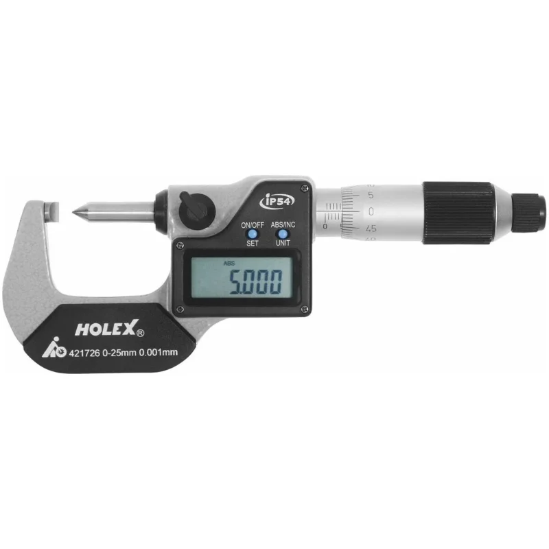 Digital bygelmikrometer med mätspets 0-25 mm Lågt pris