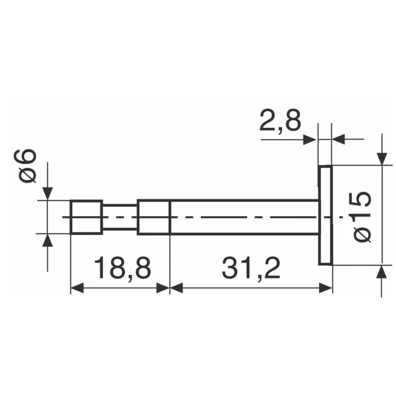 Skivmätspets 15 mm risnedsättning