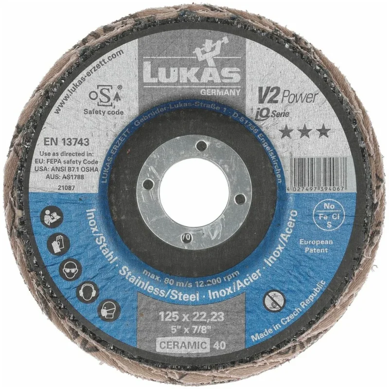 Lamellrondell V2 Power (CER), plan-konvex för INOX ⌀ 125 mm Handla nu