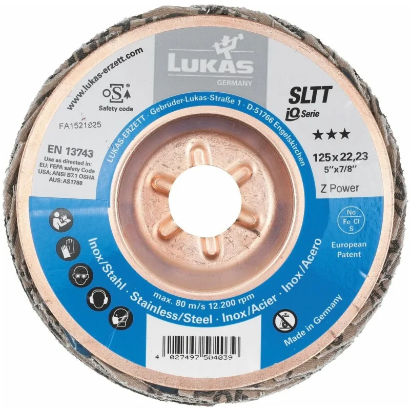Beställ nu Lamellrondell SLTT (ZA-Power), plan-konvex för stål och rostfritt stål ⌀ 125 mm