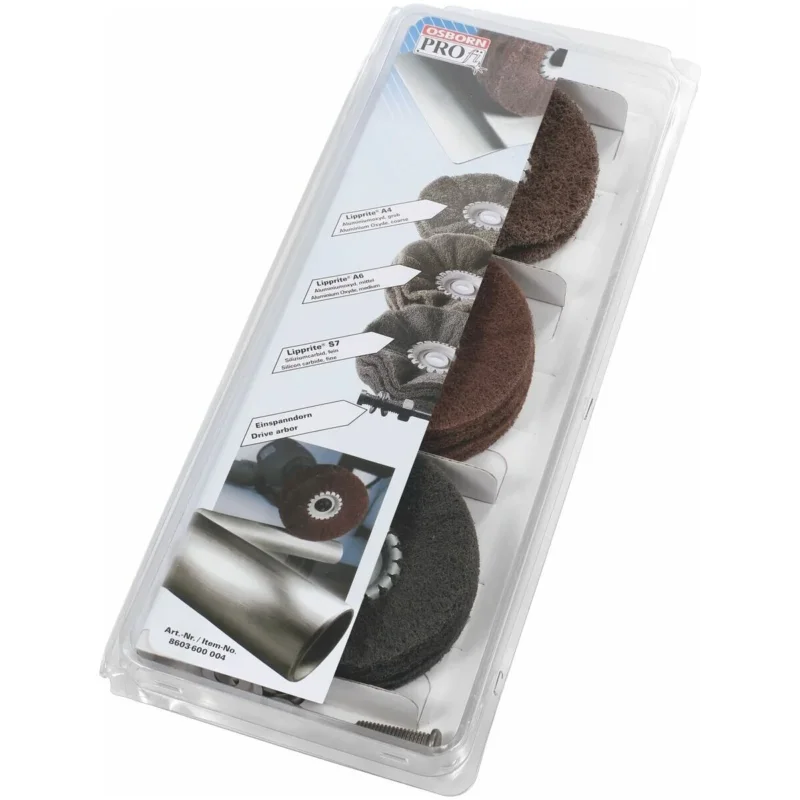 Satineringssortiment slipnylon 4 delar, med hylsdorn Unipol® 100 mm Erbjudandepris