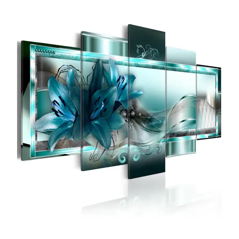 Tavla Arkiio Sky Blue Lilies100x50 cm Fri frakt