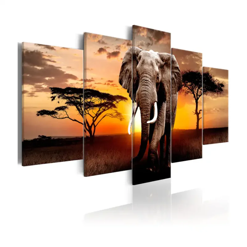 risnedsättning Tavla Arkiio Elephant Migration100x50 cm