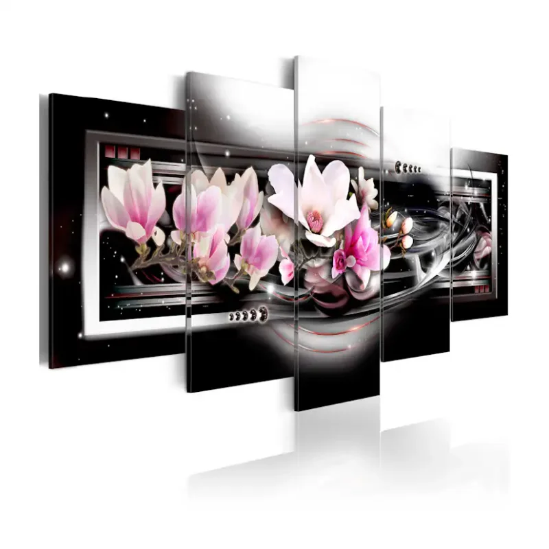 Köp online Tavla Arkiio Magnolias On A Black Background100x50 cm