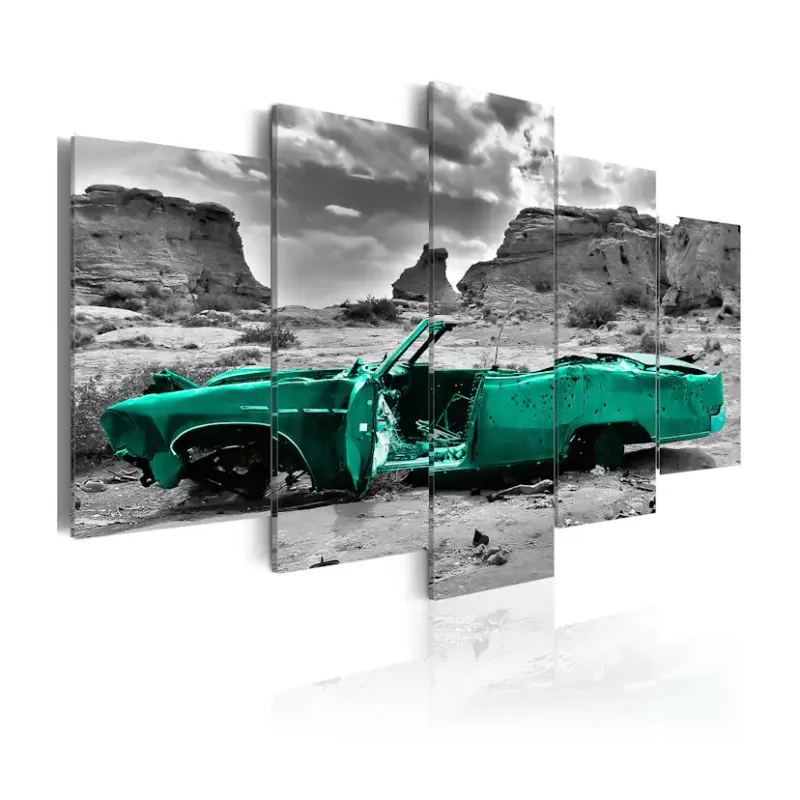 Tavla Arkiio Green Car100x50 cm Fynd