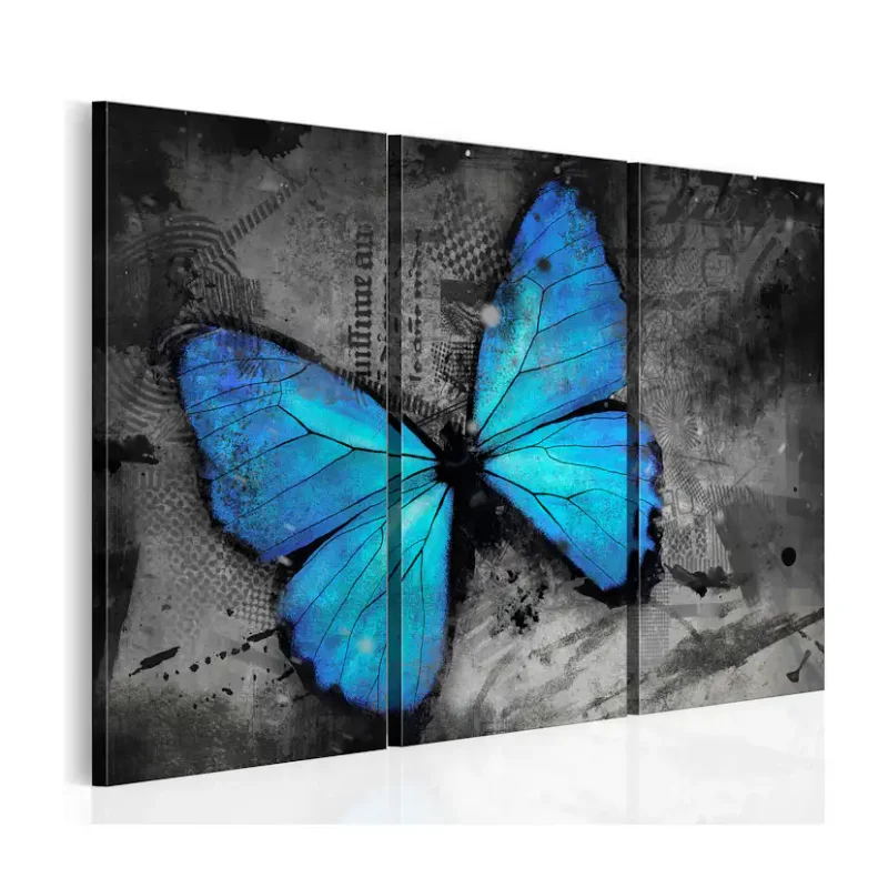 Snabb frakt Tavla Arkiio The Study Of Butterfly Triptych60x40 cm