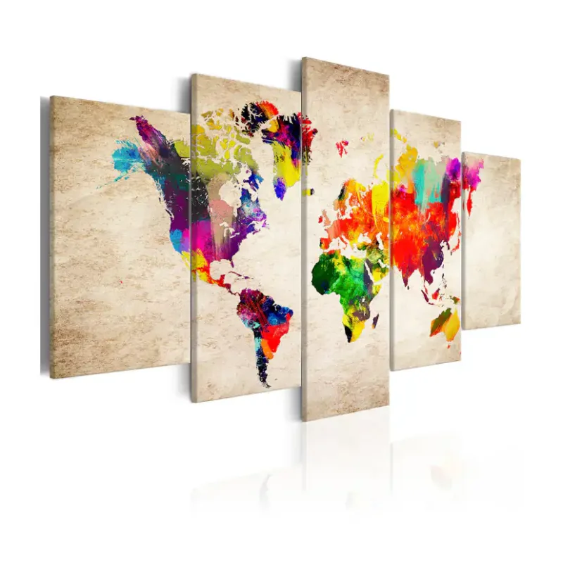 Tavla Arkiio World Map Abstract Fantasy200x100 cm Snabb leverans