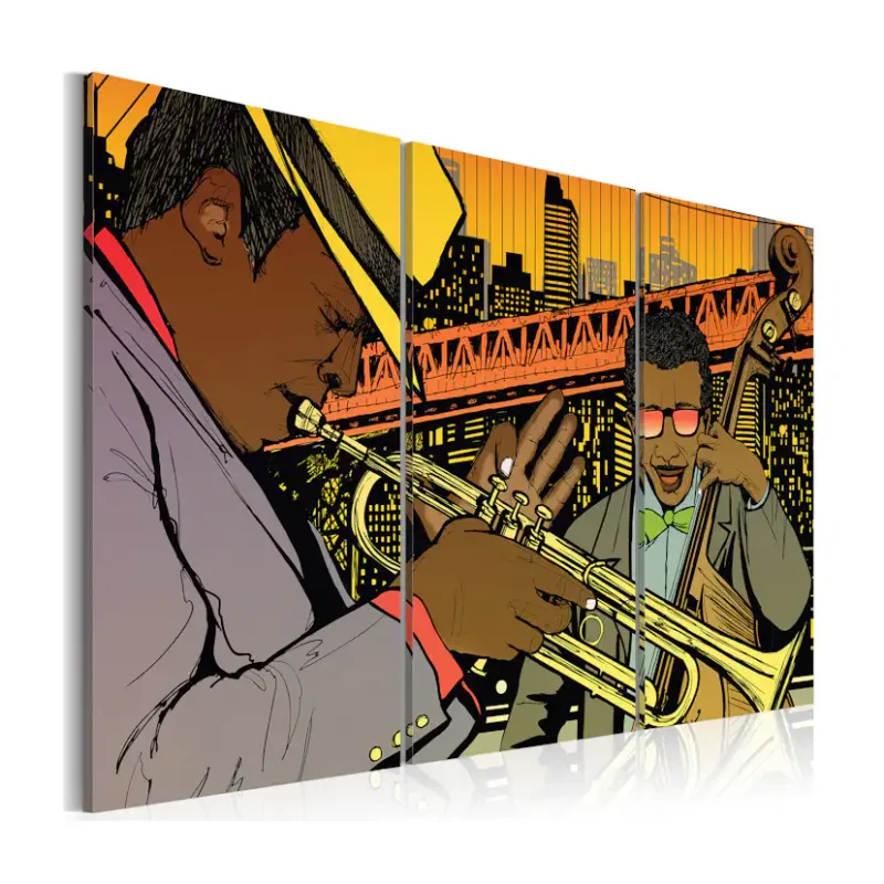 Tavla Arkiio Jazz Musician90x60 cm Billig