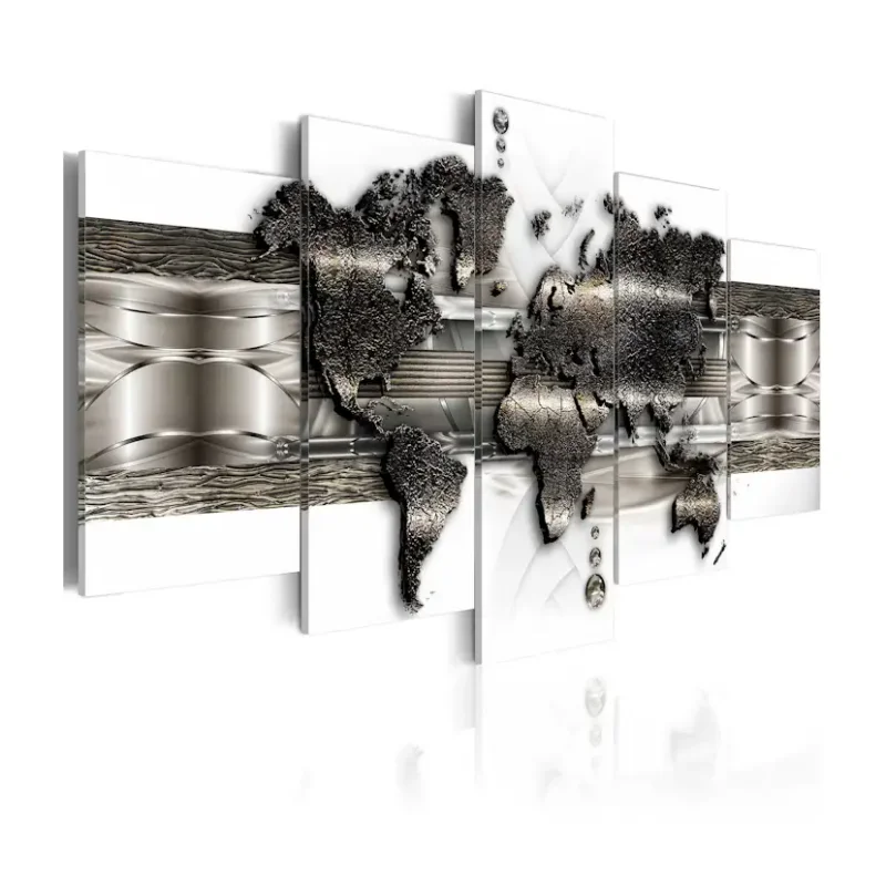 Tavla Arkiio Metal World Map II100x50 cm Expressleverans
