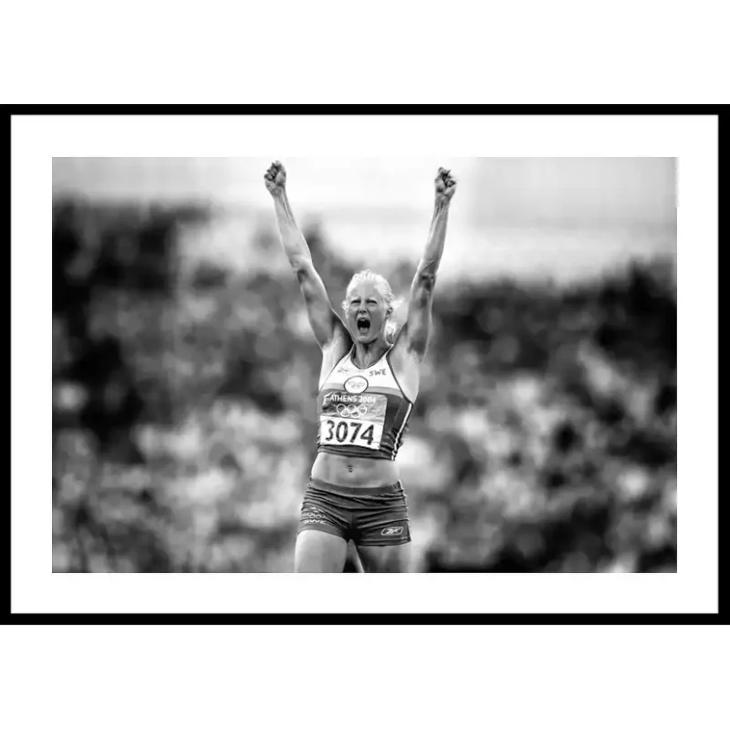 Populärt val Poster Gallerix Carolina Klüft OS Aten 2004 B&W