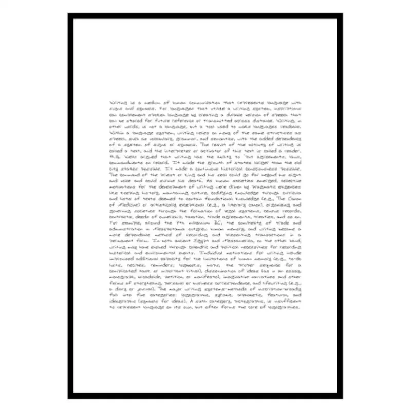 Köp online Poster Gallerix The Written WordStorlek: 50x70 cm