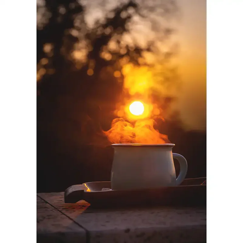 Billig Posters Venture Home Morning Coffee Orange/svart70x100 cm