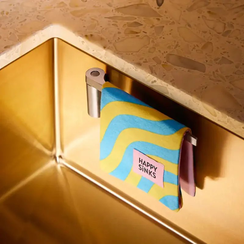 Disktrasehållare Happy Sinks Magnetisk Rostfritt Stål- Ett Hygieniskt Tillbehör för Köket Billig