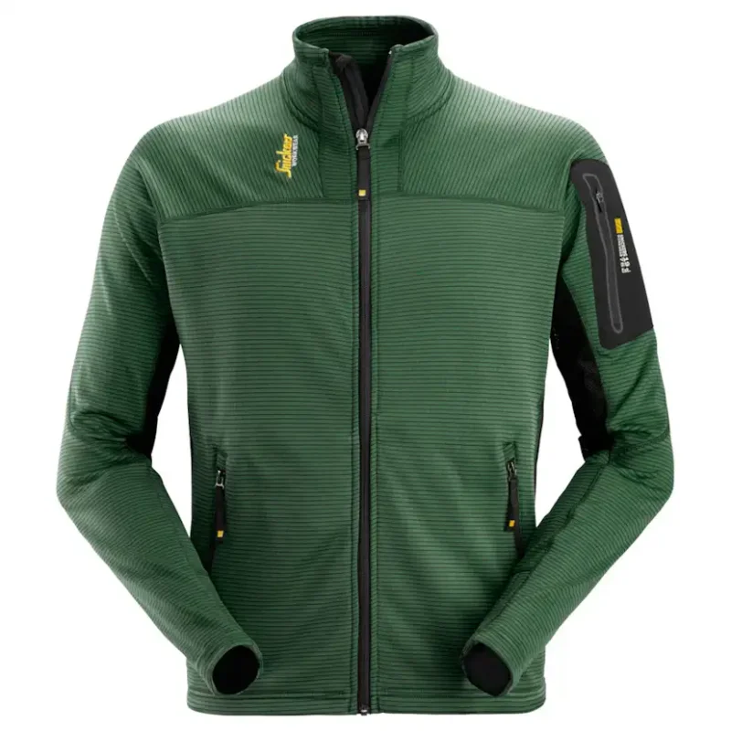 Rabatt Tröja Snickers Workwear Zip BM MicroflStorlek: XS , Färg: Forest Green\\Black