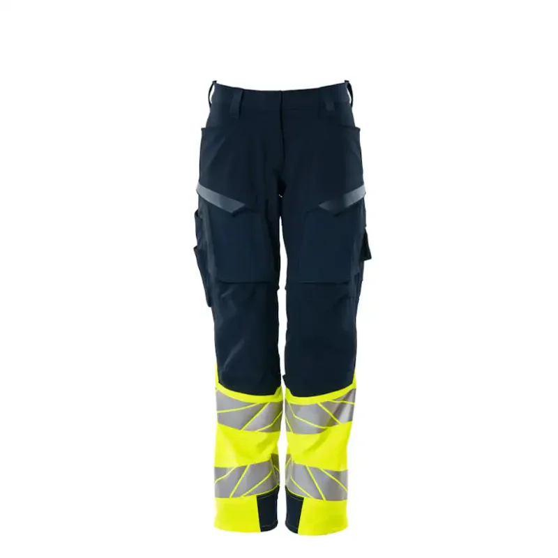 Begränsat erbjudande Byxor med knäfickor Mascot Accelerate 19178-511Storlek: 82C48, Färg: Mörk Marin/hi-vis Gul