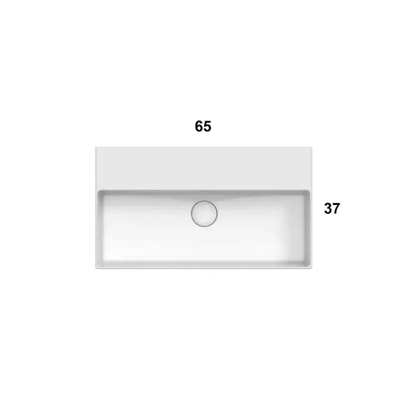 Utförsäljning Tvättställ Globo T-Edge 6-IN0.BIBredd: 650 mm, Med Blandarhål